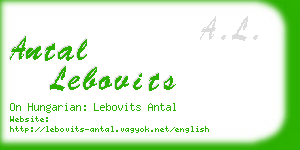 antal lebovits business card